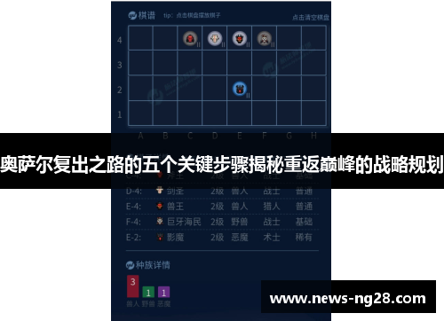 奥萨尔复出之路的五个关键步骤揭秘重返巅峰的战略规划